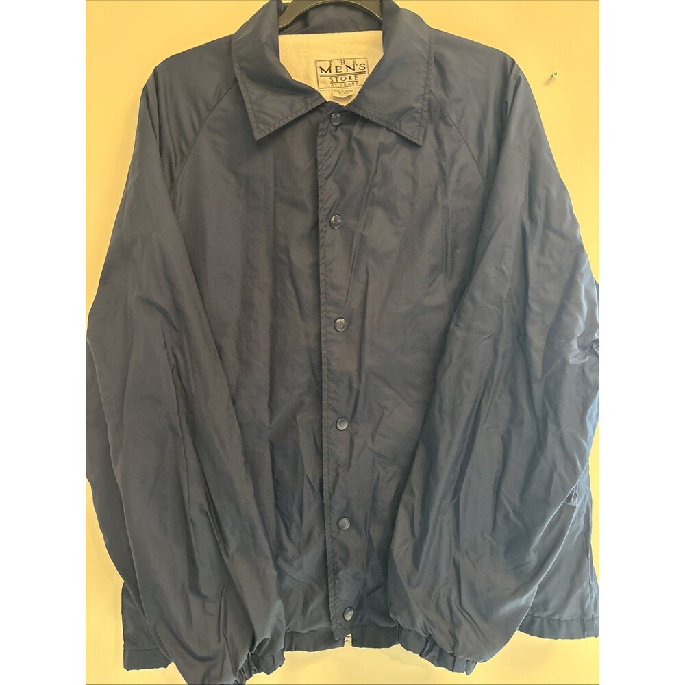 Vintag​e The Men's Store Sears Windbreaker Jacket M Blue Lined Pockets